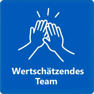 Symbol wertschätzendes Team