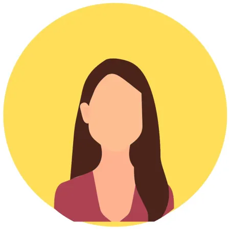 Yvonne Pöhler in gelber Kreisfläche